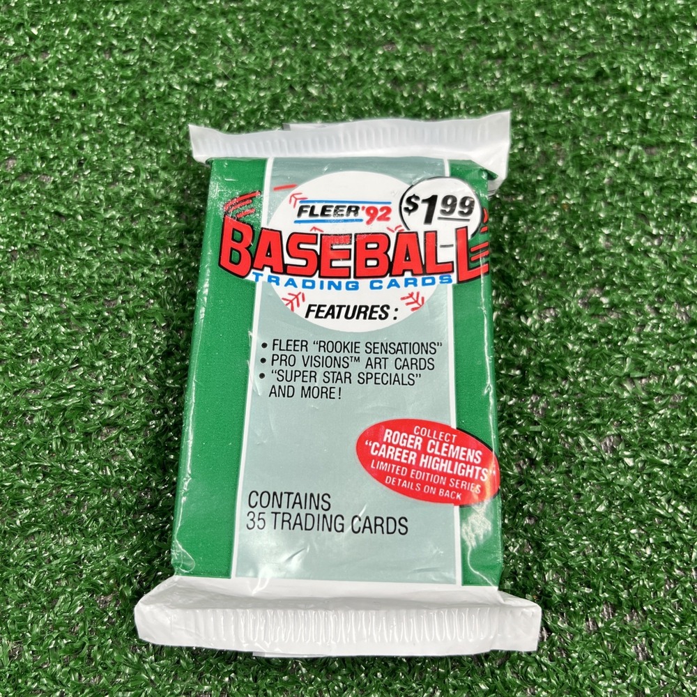 Vintage Fleer‎ 1992 Baseball Trading Cards Pack of 35 New Sealed